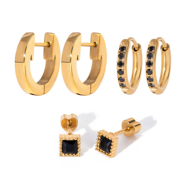 Crystal Studs-Combo